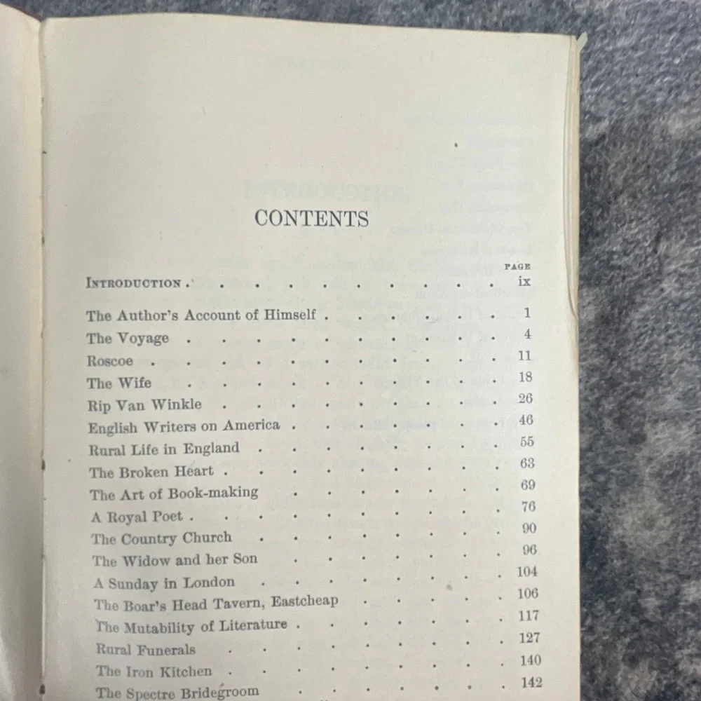 Irving's Sketch Book Washington Irving Macmillan 1906 Reprint Hardcover Classic